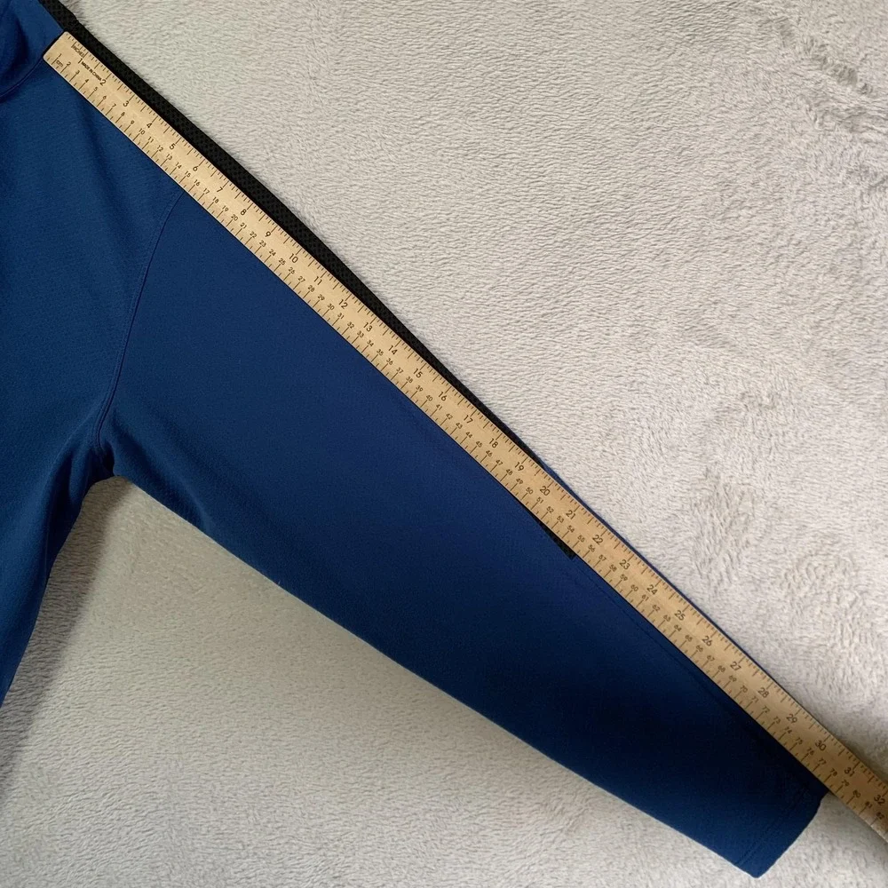 VTG‎ Nike Dri-FIT Pullover Mens L Blue Quarter Zip Long Sleeve Running Training